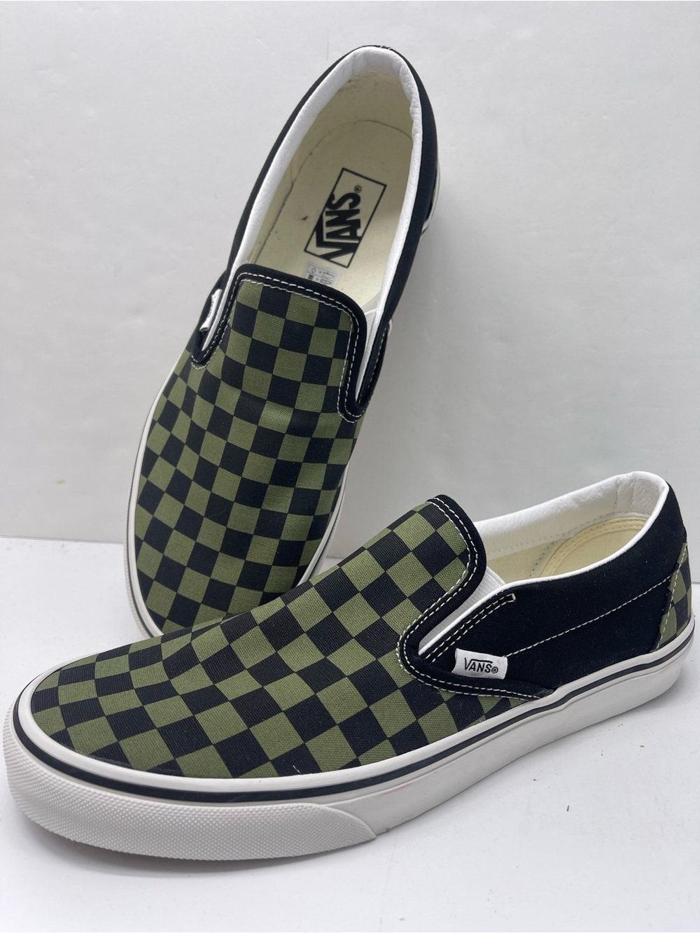 Vans Men’s Sz 10 Classic Slip-On Pop Check Loden Green
VN000D6BZBF Sneakers - Picture 15 of 16